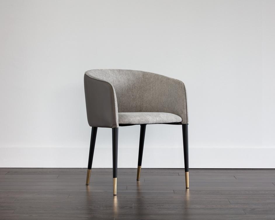 Asher Dining Chair - Flint Grey / Napa Taupe by Sunpan