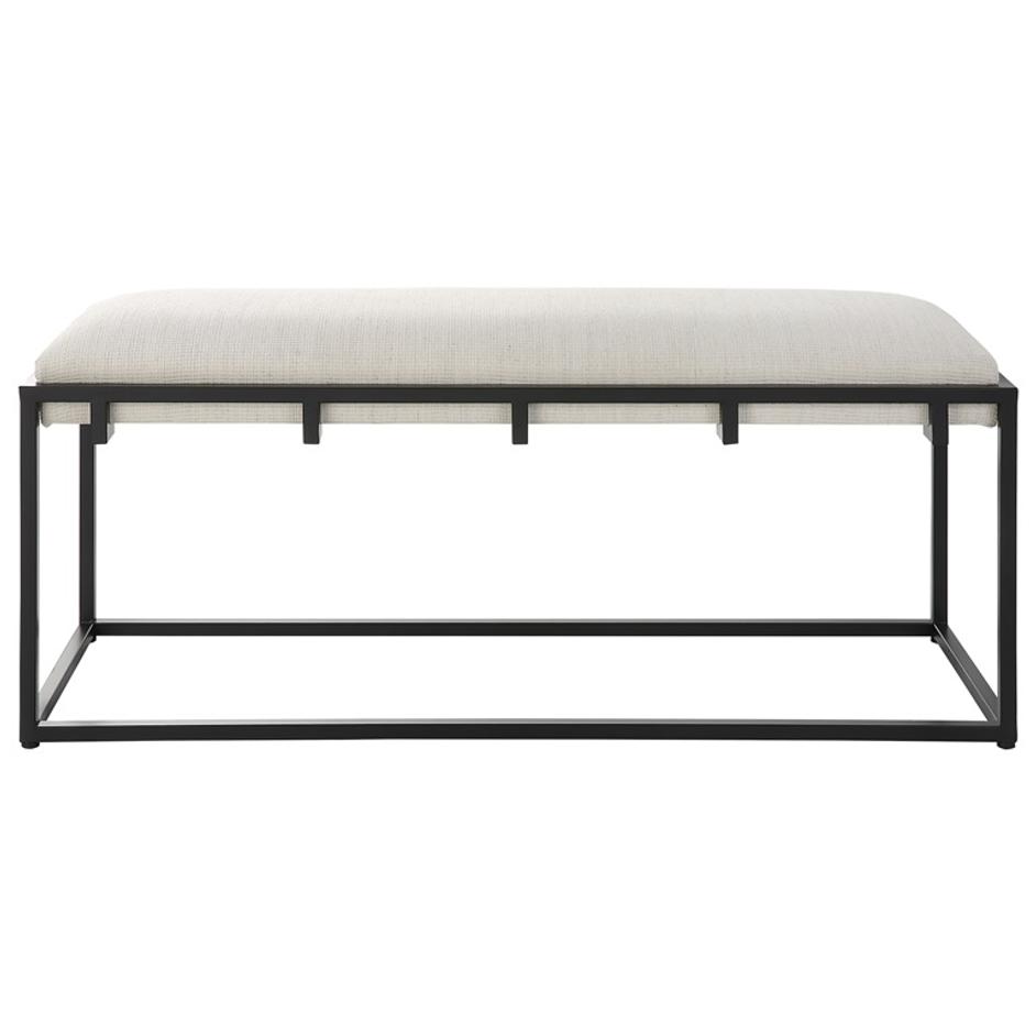 Paradox Iron & Fabric Bench by Uttermost