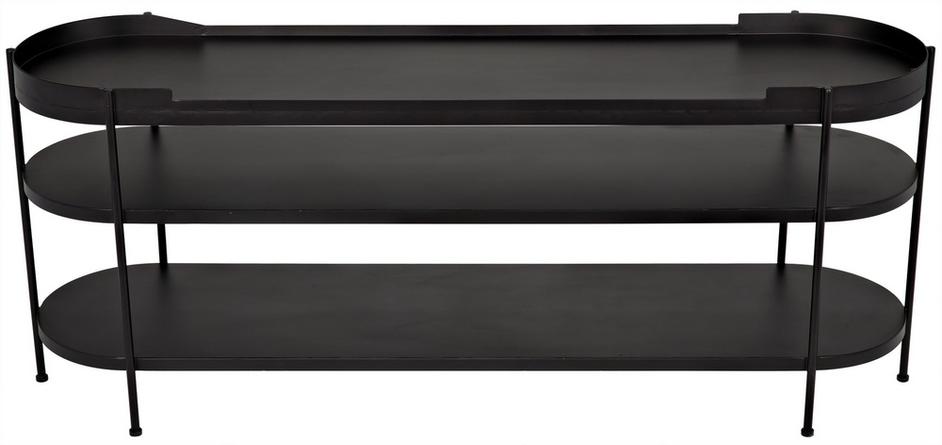 Cassio Console in Matte Black Industrial Steel by Noir Furniture