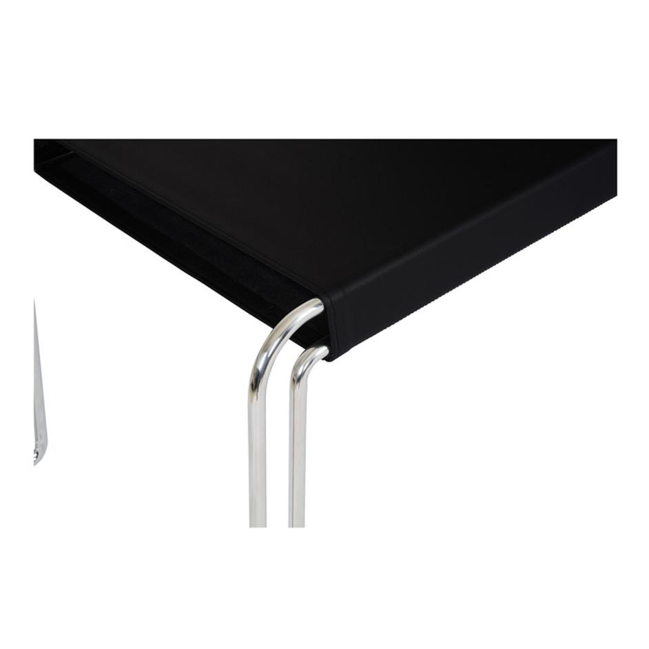 Petra Leather Accent Chair Black by Moes Home