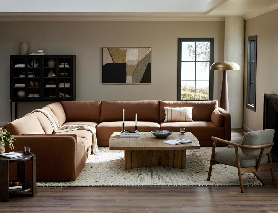 Griffin Floor Lamp in Russet Mango by FOUR HANDS