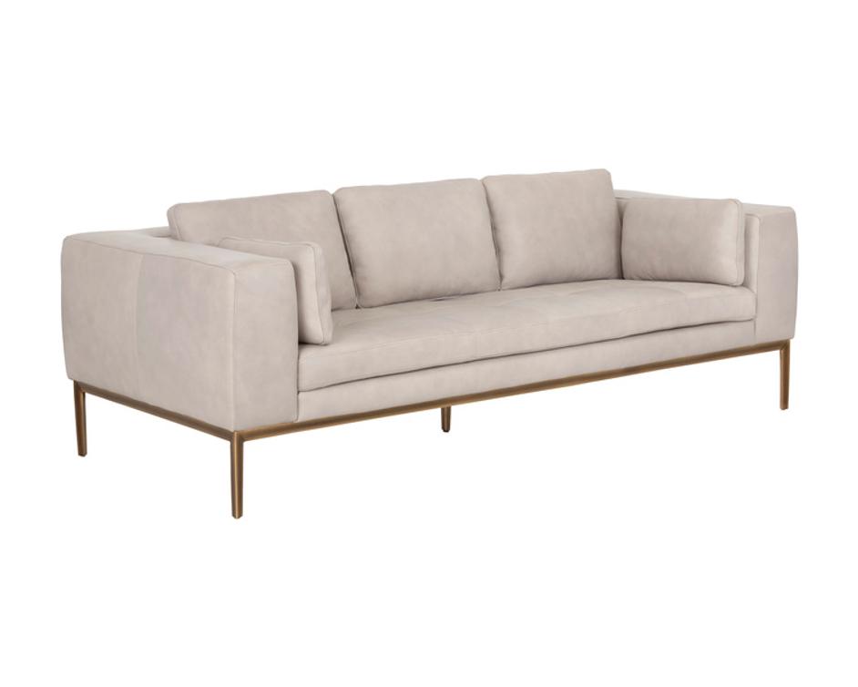 BURR SOFA - BALI BONE LEATHER by Sunpan