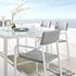 Fenimore Stackable Outdoor Patio Aluminum Dining Armchair In White Gray by Modway Furniture