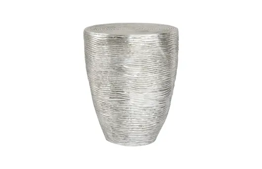 Ripple Side Table, Resin, Silver Leaf with Antiquing by PHILLIPS COLLECTION