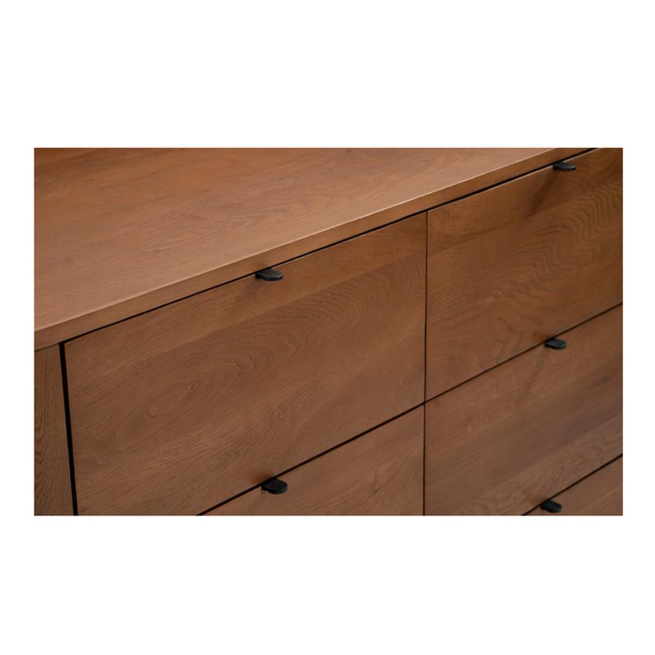 Theo 6 Drawer Dresser Brown by Moes Home