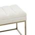 Darius Fabric Bench In Opus Cream by New Pacific Direct