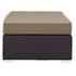 Minerva Outdoor Patio Fabric Rectangle Ottoman In Espresso Mocha by Modway Furniture