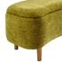 Leony Chenille Storage Bench, Seneca Olive  by New Pacific Direct