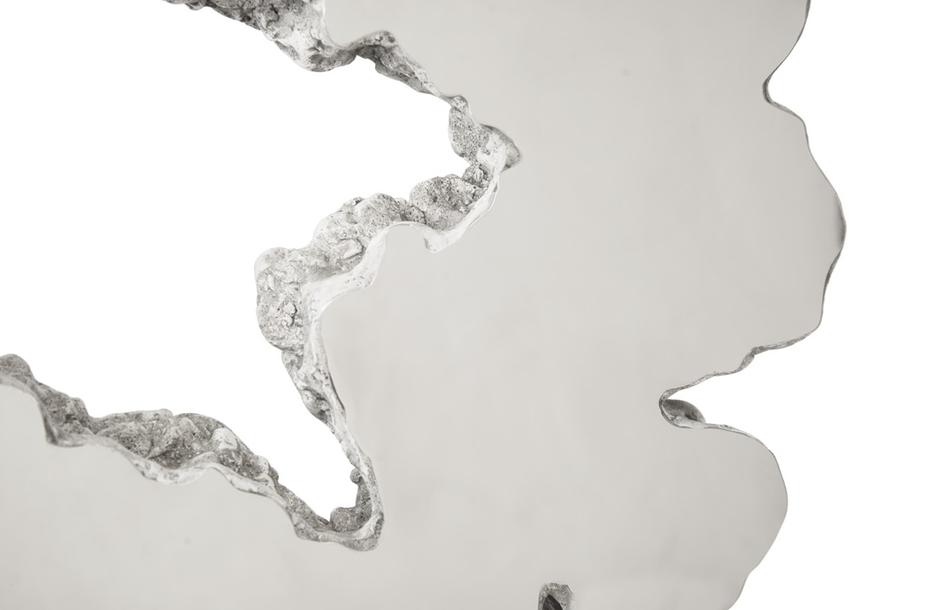 Lava Slice Sculpture on Stand, Resin, Stainless Steel by PHILLIPS COLLECTION