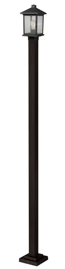 Portland 1 Light Outdoor Post Light in Oil Rubbed Bronze Finish by Z-Lite
