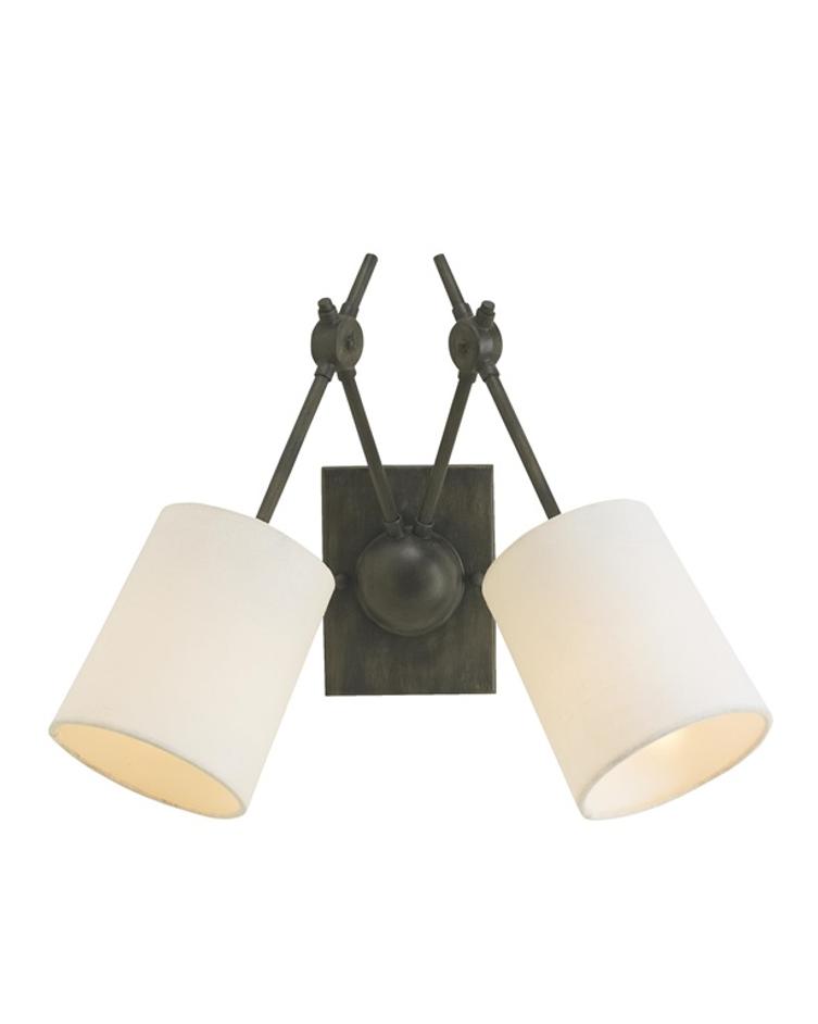 Compass Wall Sconce In Black Iron by Currey & Company