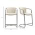 Freeman Chrome Frame Counter Stool Blended Cream - Set Of Two by Moes Home
