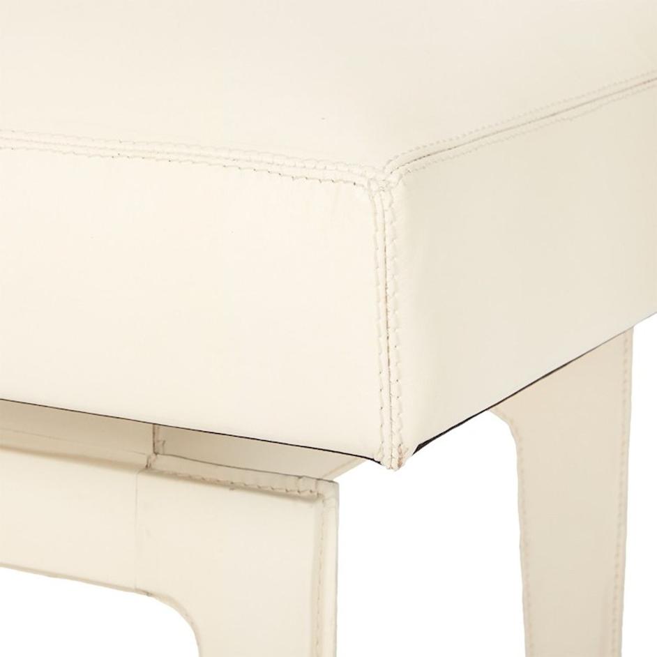WINSTON STOOL IN IVORY LEATHER by Villa & House