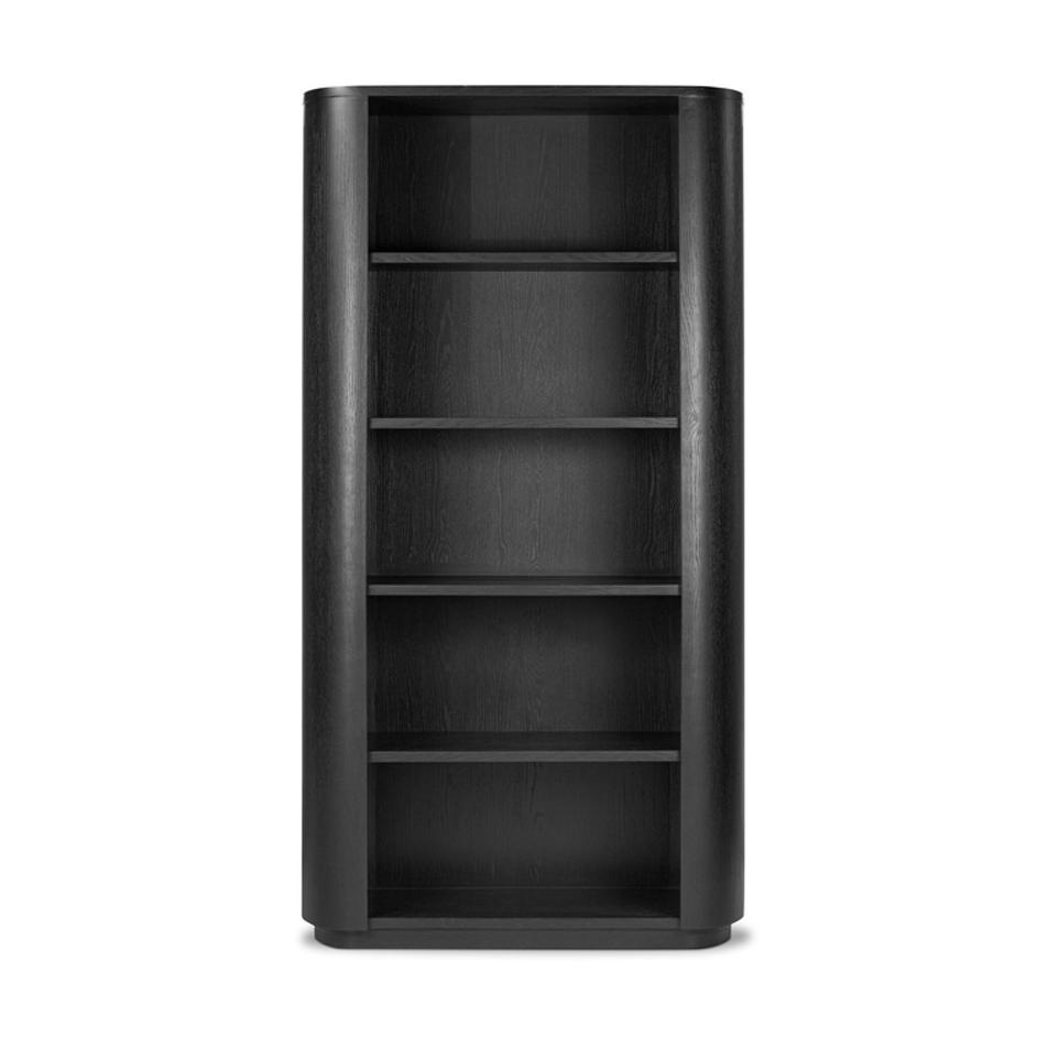 Pilar Bookcase - Charcoal Oak Veneer by Four Hands