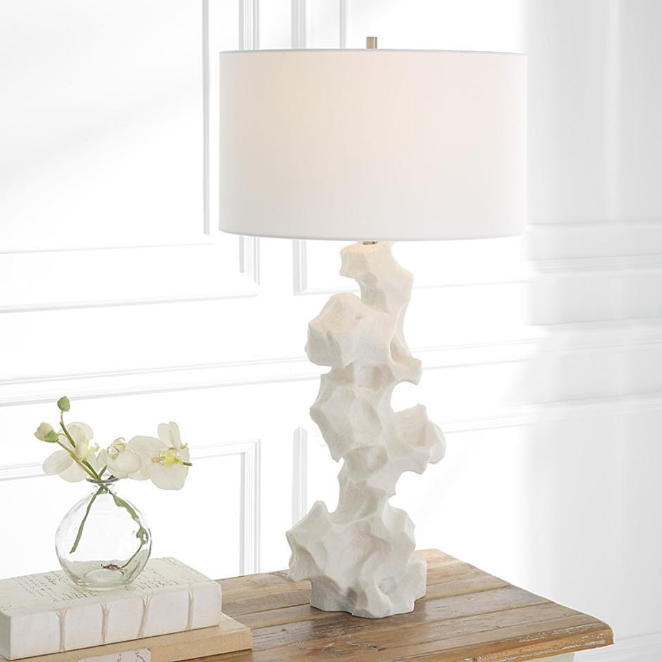 Remnant White Marble Table Lamp by Uttermost
