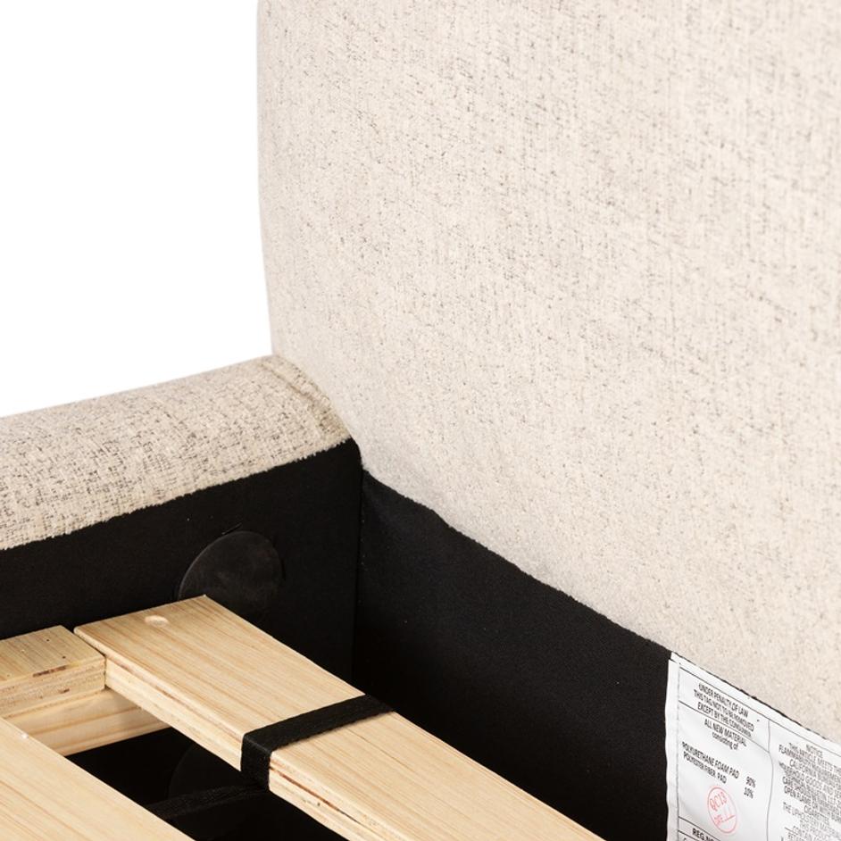 Aidan Bed In Plushtone Linen In Queen by FOUR HANDS