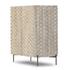 Raffael Bar Cabinet In Carvd Stonewash Grey by FOUR HANDS