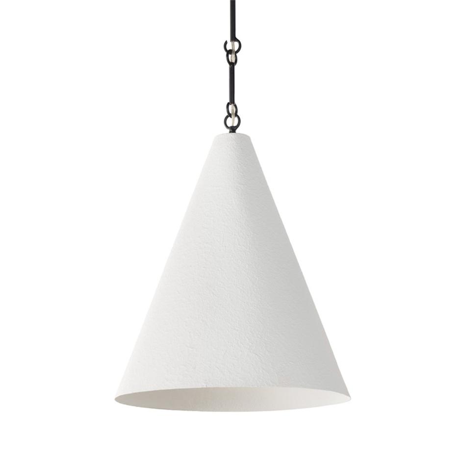 Grazia Pendant - Matte White Plaster by Four Hands
