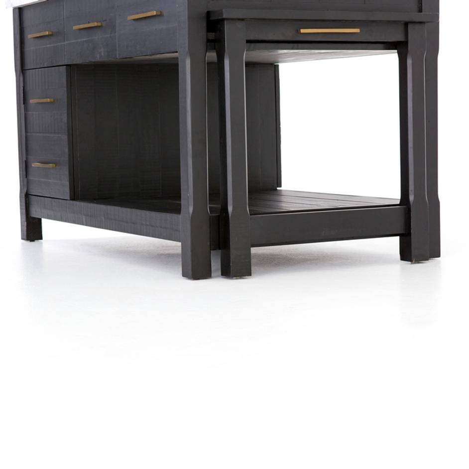 Ian Kitchen Island-Black Acacia by FOUR HANDS