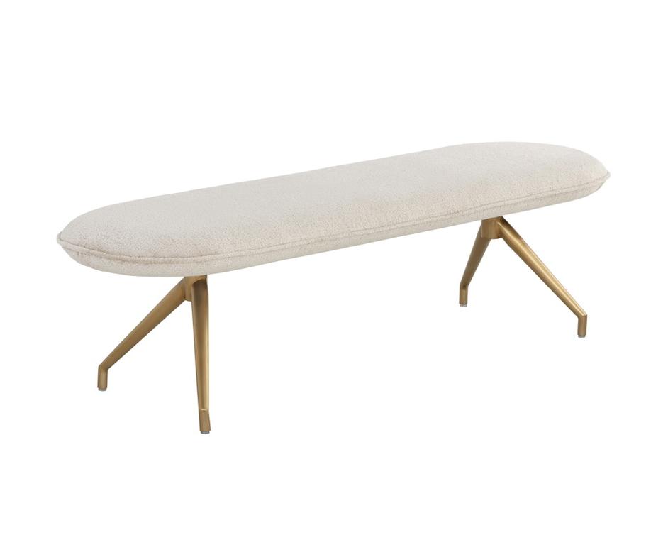 ELOWEN BENCH - BERGEN TAUPE by Sunpan