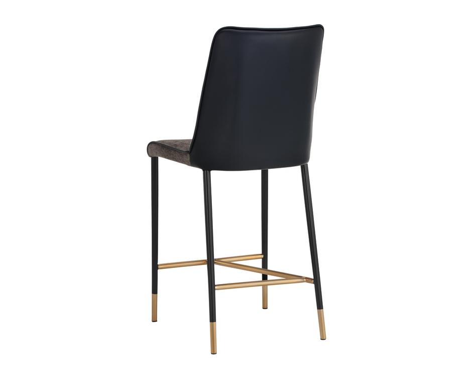 Klaus Counter Stool - Black - Sparrow Grey / Napa Black by Sunpan
