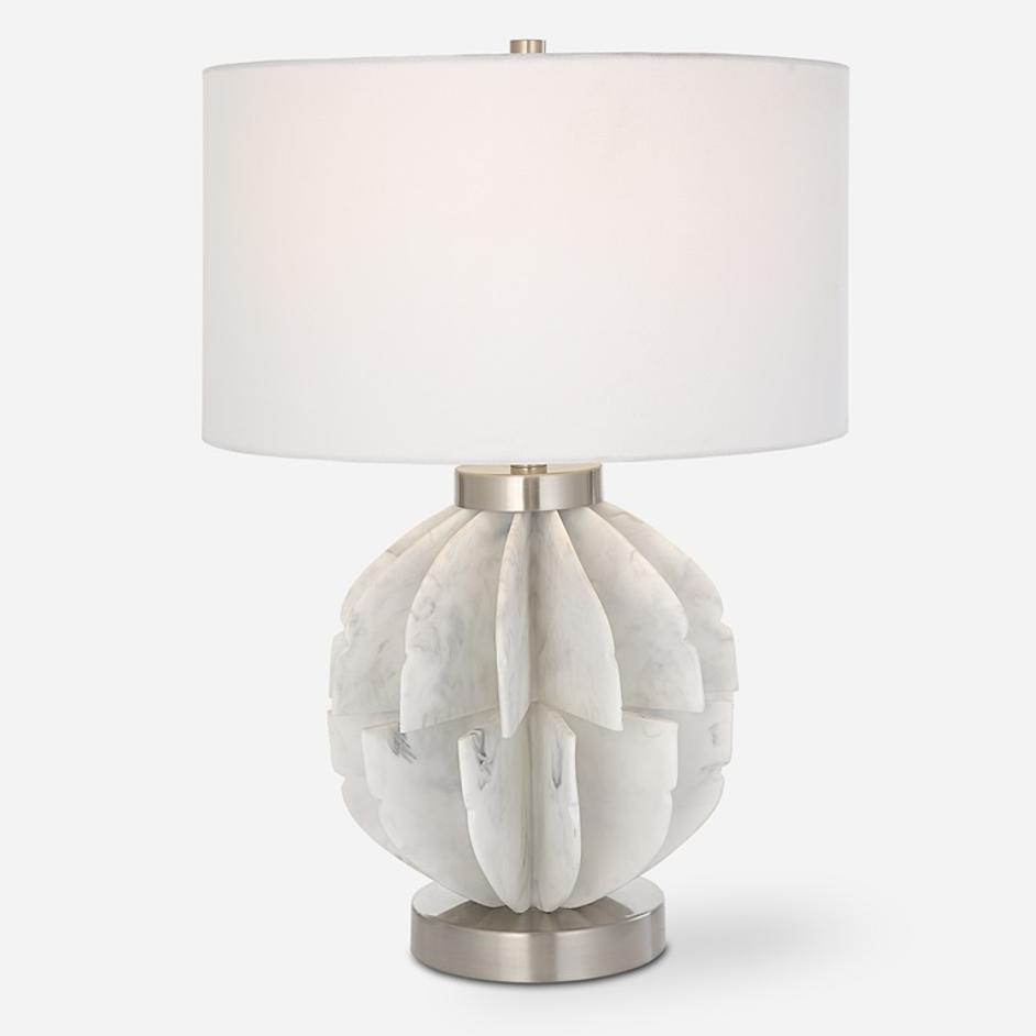 Repetition White Marble Table Lamp by Uttermost