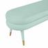 Betty Sea Foam Green Velvet Bench by tov furniture