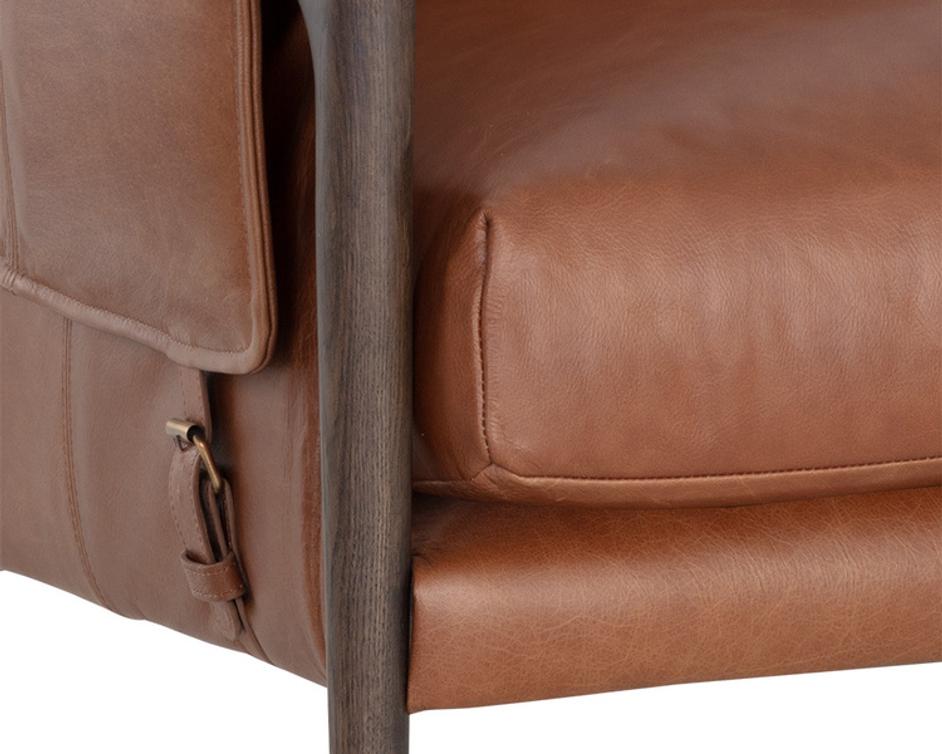 MAUTI ARMCHAIR - BROWN - SHALIMAR TOBACCO LEATHER by Sunpan