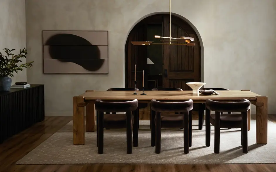 Tacova Dining Chair in Surrey Cocoa by FOUR HANDS