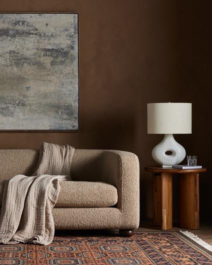 Gidget Sofa In 84" In Sheepskin Camel by FOUR HANDS