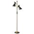 2LT Floor Lamp w/ Black Shade, VB by Dainolite
