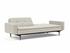 DUBLEXO SLEEPER SOFA W/ARMS in MIXED DANCE NATURAL FABRIC WITH Dark Wood LEGS 527 by INNOVATION USA