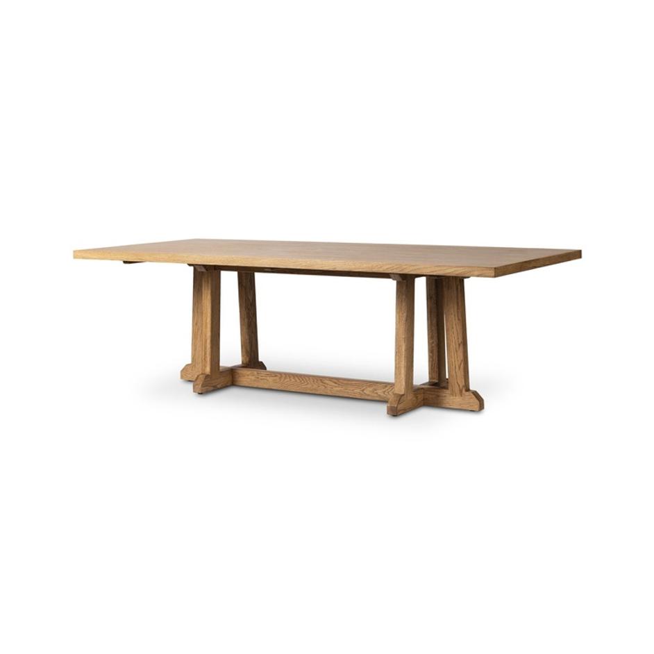 Indie Dining Table In Light Weathered Oak And Light Weathered Oak Veneer by Four Hands