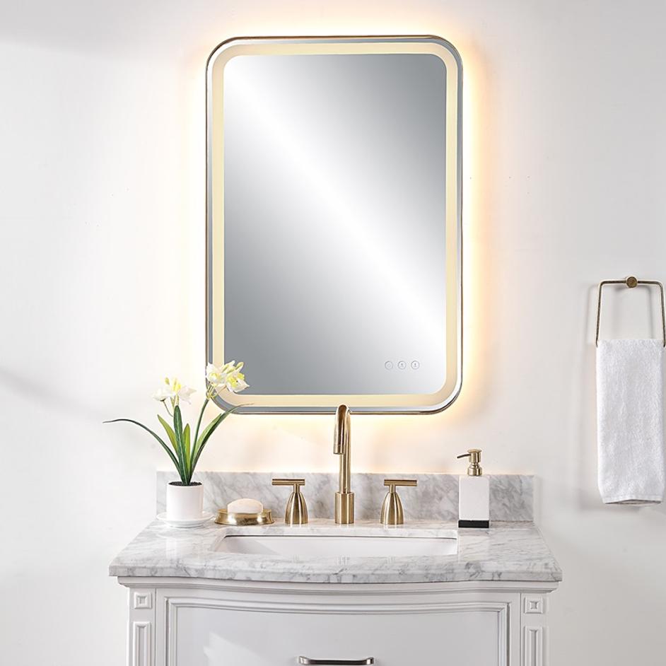 Crofton Lighted Brass Vanity Mirror by Uttermost