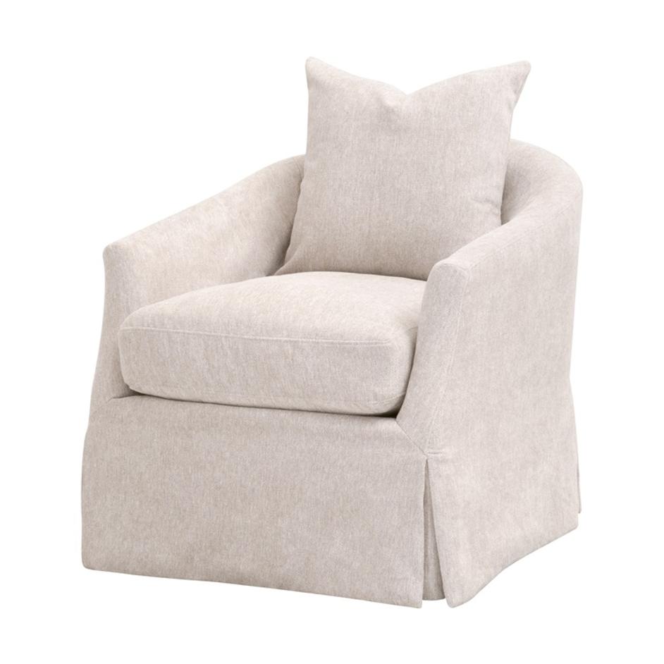 Faye Slipcover Swivel Club Chair by Essentials For Living