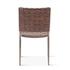 Copenhagen 18" Buffalo Leather and Iron Dining Chair, Brown by Home Trends & Design