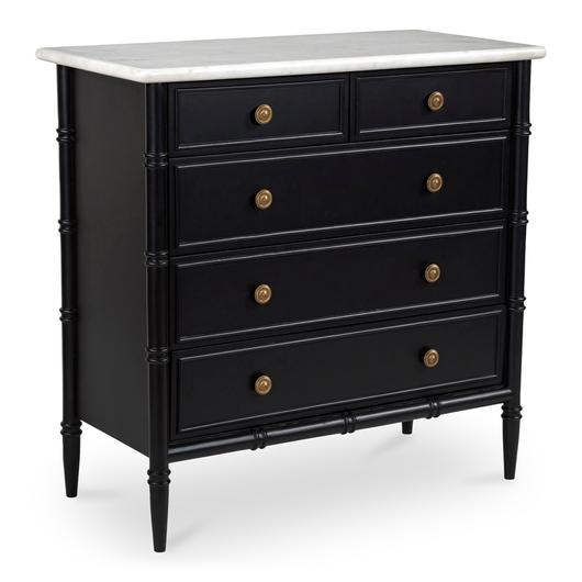 Eleanor 5 Drawer Chest Black by Moes Home
