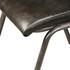 Bill 17" Ebony Leather and Iron Dining Chair by Home Trends & Design