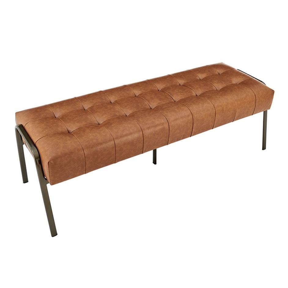 Venturi Tufted Bench In Vintage Cider by New Pacific Direct