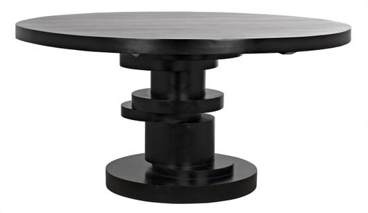 Hugo Dining Table, Hand Rubbed Black by Noir Furniture