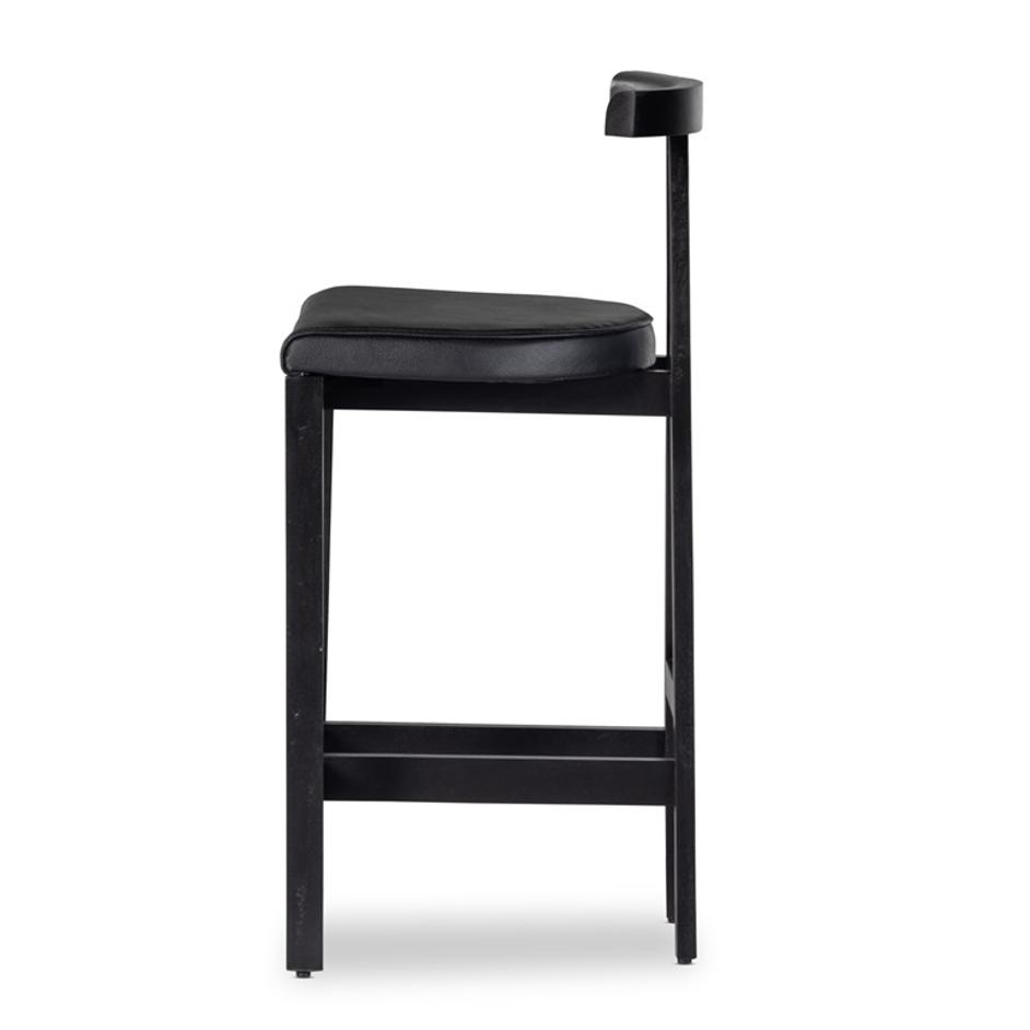 Tex Stool In Black Rosa Morada by FOUR HANDS