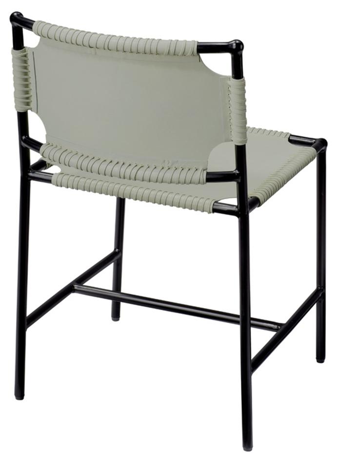 Asher Leather Dining Chair, Grey by Jamie Young