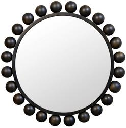 Cooper Industrial Steel Mirror in Matte Black by Noir Furniture