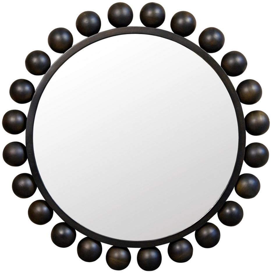 Cooper Industrial Steel Mirror in Matte Black by Noir Furniture
