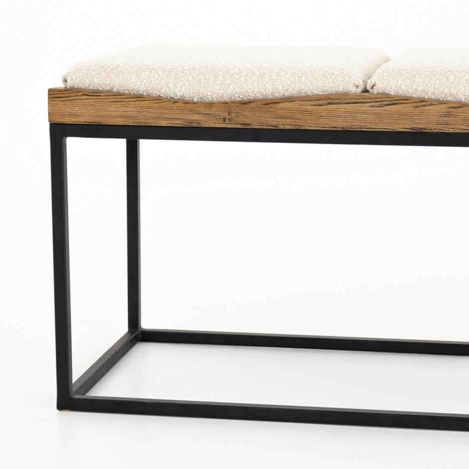 Josephine Bench in Knoll Natural by FOUR HANDS