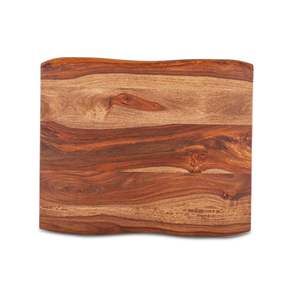 Brisbane 26" Sheesham Wood and Iron Side Table, Natural by Home Trends & Design