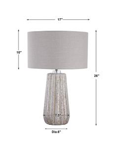 Pikes Stone-Ivory Table Lamp by Uttermost