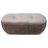Bianca Tufted Oval Ottoman, Chamoise Gray/Gold by New Pacific Direct