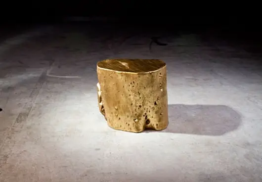 Log Stool, Large, Gold by PHILLIPS COLLECTION