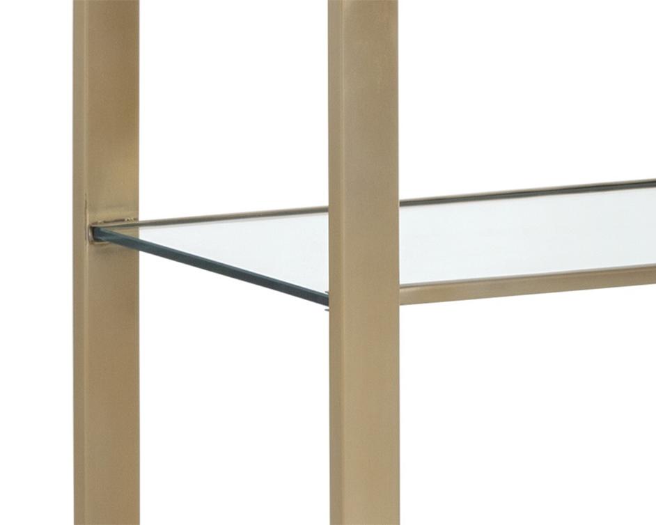 AMBRETTA BOOKCASE - LARGE - GOLD / CLEAR by Sunpan